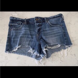 Lucky Brand Women's Distressed Denim Cut-Off Frayed Shorts — Size 28